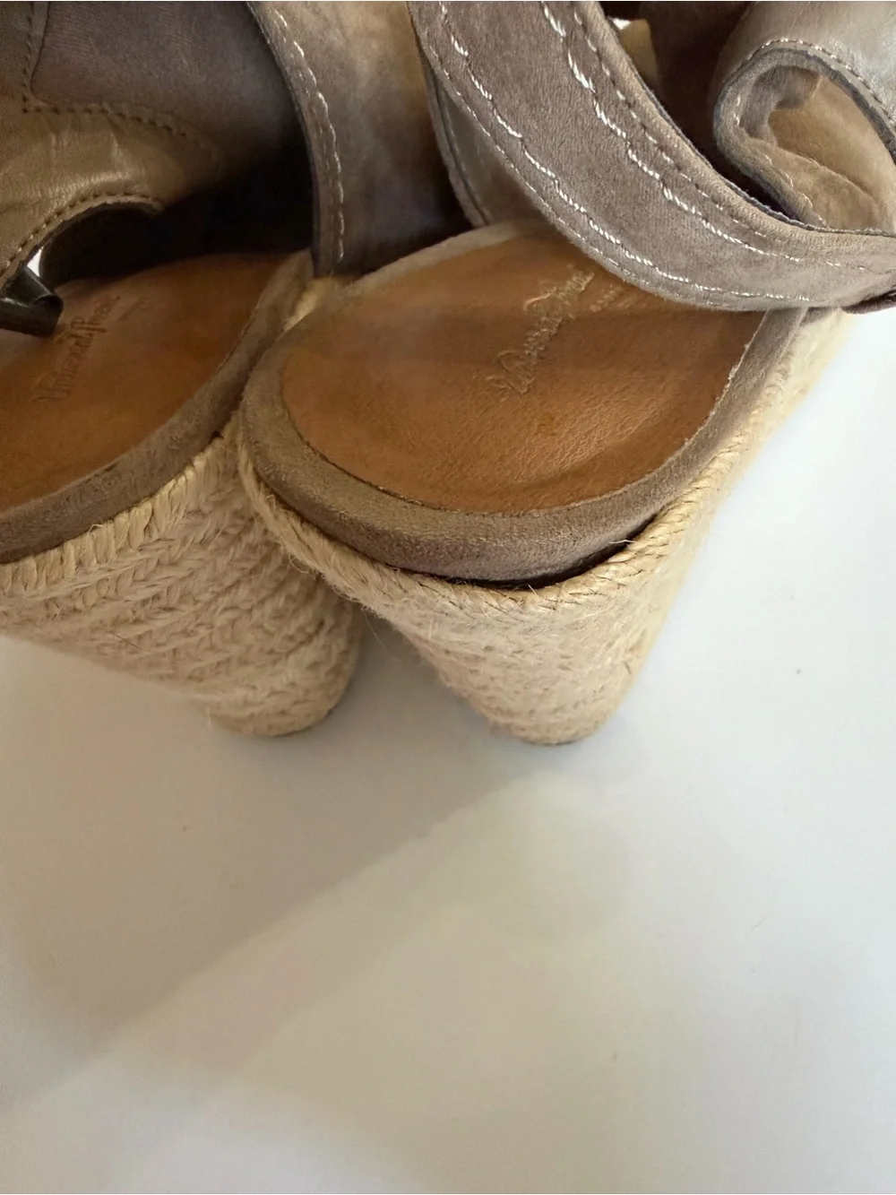 Universal Thread Taupe Espadrille Wedge Sandals Boho Size 7.5